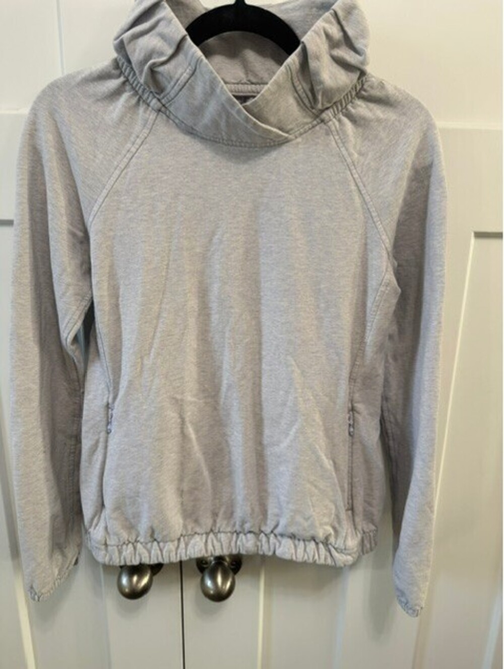 Lululemon after all pullover-heathered gray cool breeze cowl neck size 4 - Picture 4 of 9
